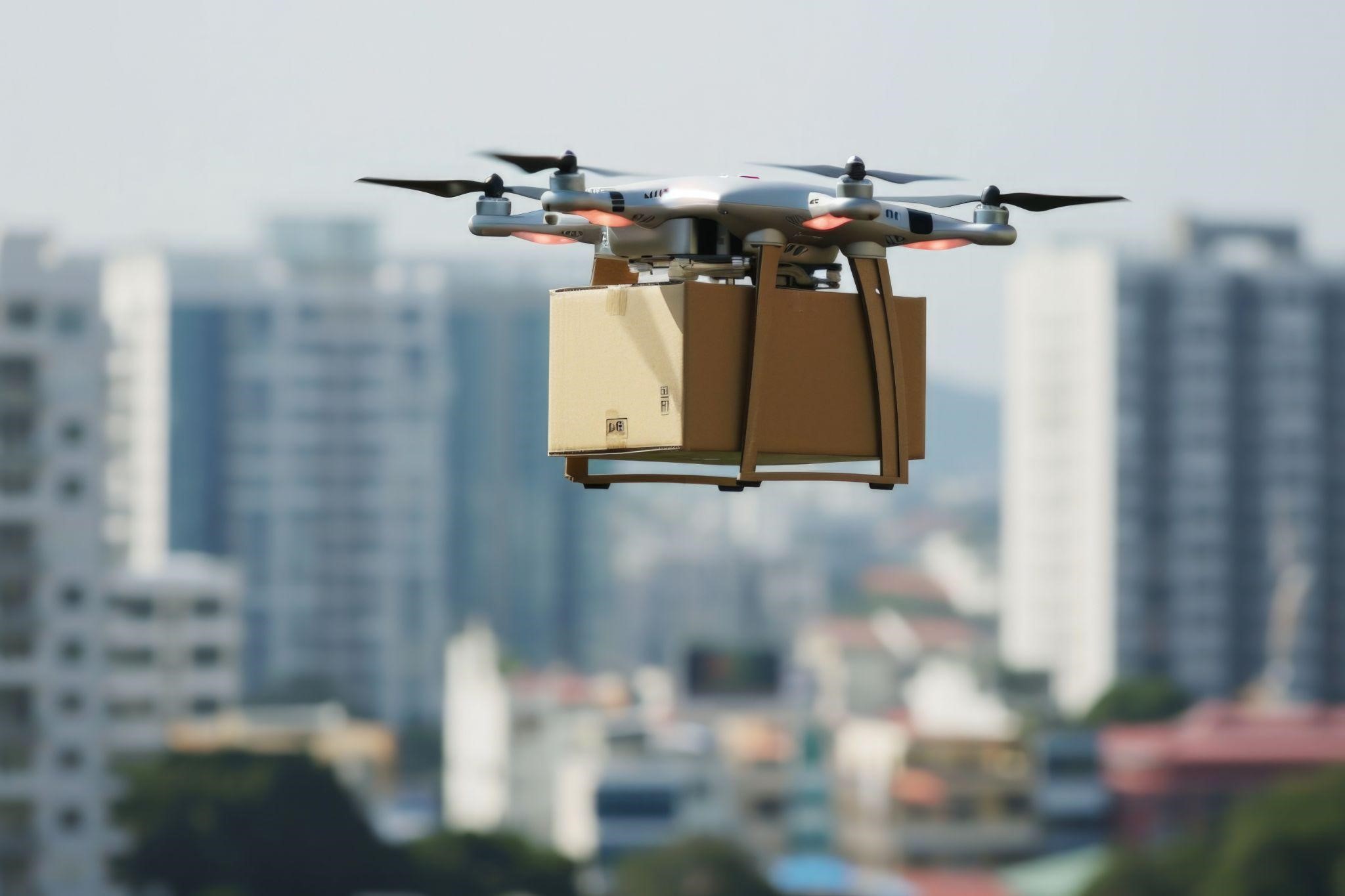 Drone with food container