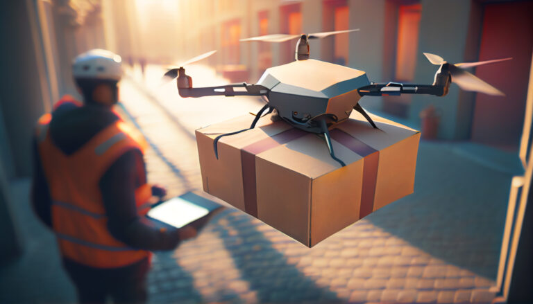 Drone concept with food